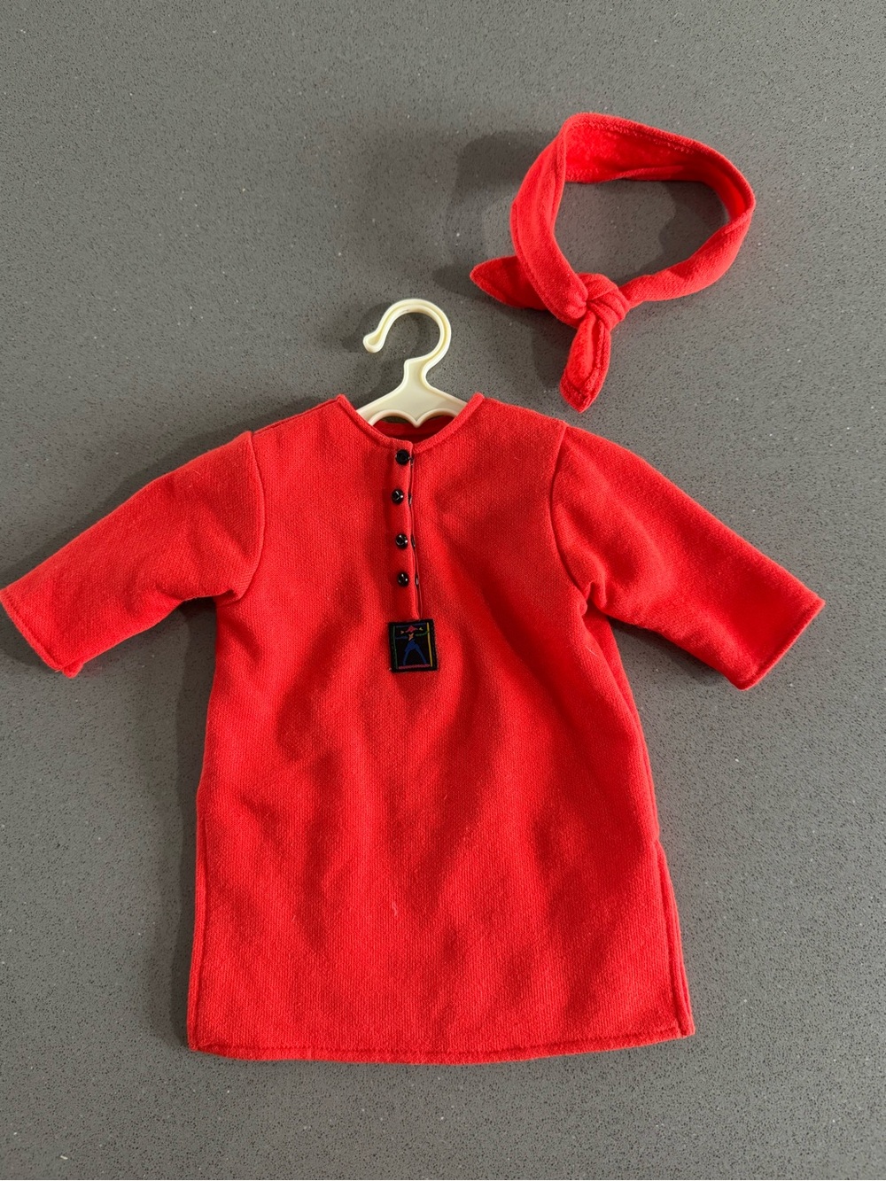 American Girl of Today Pleasant Company Red Nightgown Headband Slumber sleep set